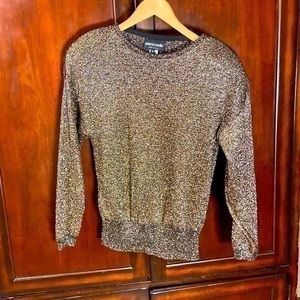 Pierre Cardin Vintage Gold Sweater with Shoulder-pads. Medium.